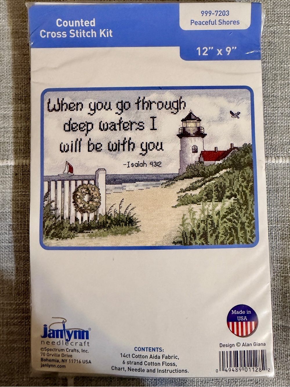 Janlynn Needlecraft Peaceful Shores Counted Cross Stitch Needlepoint Kit